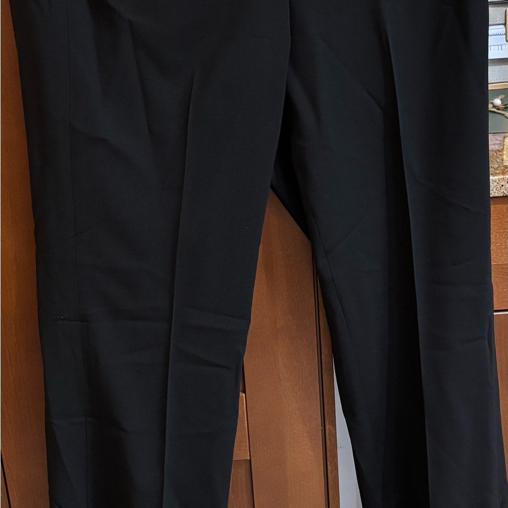 Elie Tahari Black Trousers Classic Straight-Leg
